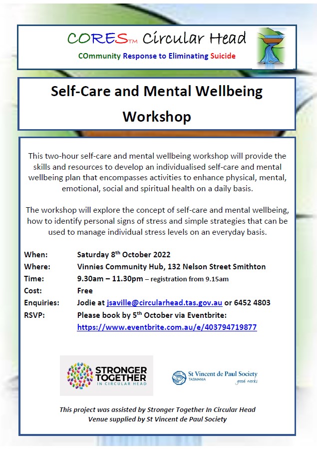 CORES Self-Care and Mental Wellbeing Smithton 22