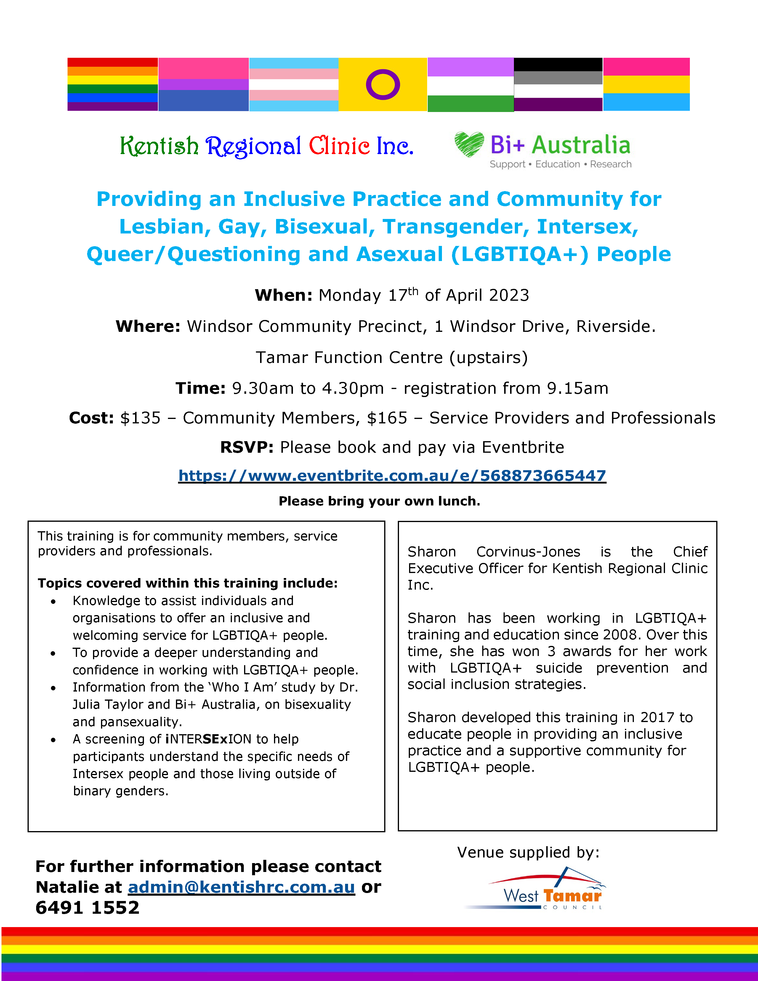 LGBTIQA+ training Riverside April 2023